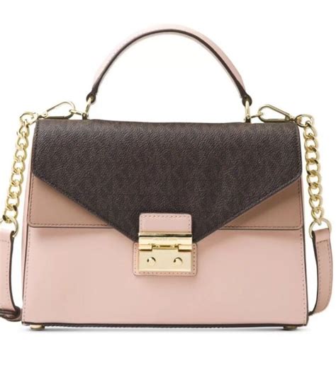 Michael Kors Sloan Medium Top Handle Leather Satchel, Soft Pink